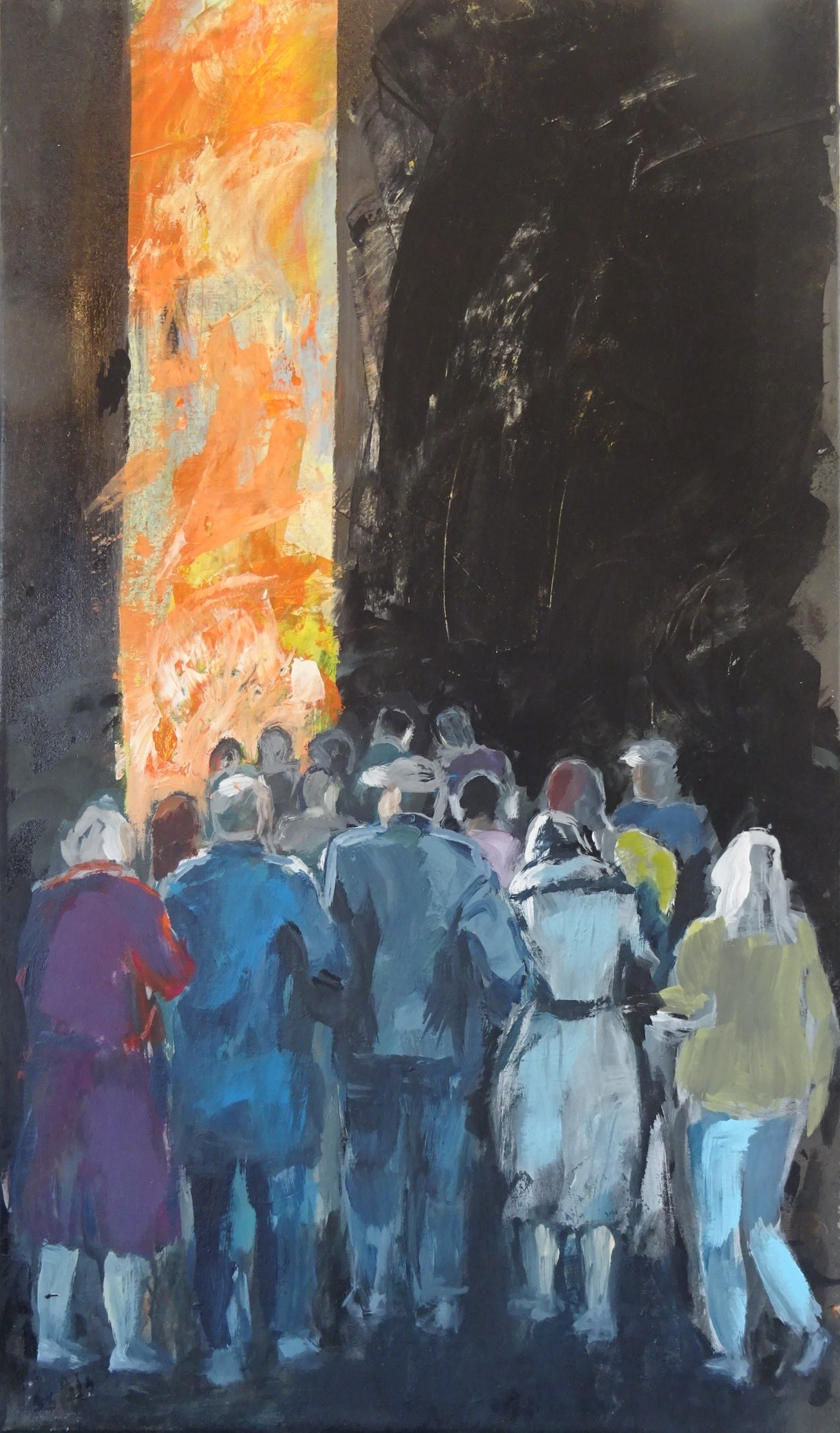 Bild von Franziska Morgner-Fanderl - Neugier, Acryl, 45 x 80